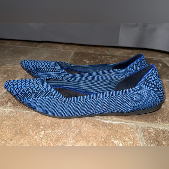 Rothy's Lapis Python Points Snake Print Pointy Toe Shoes Size W10 - Picture 5 of 8